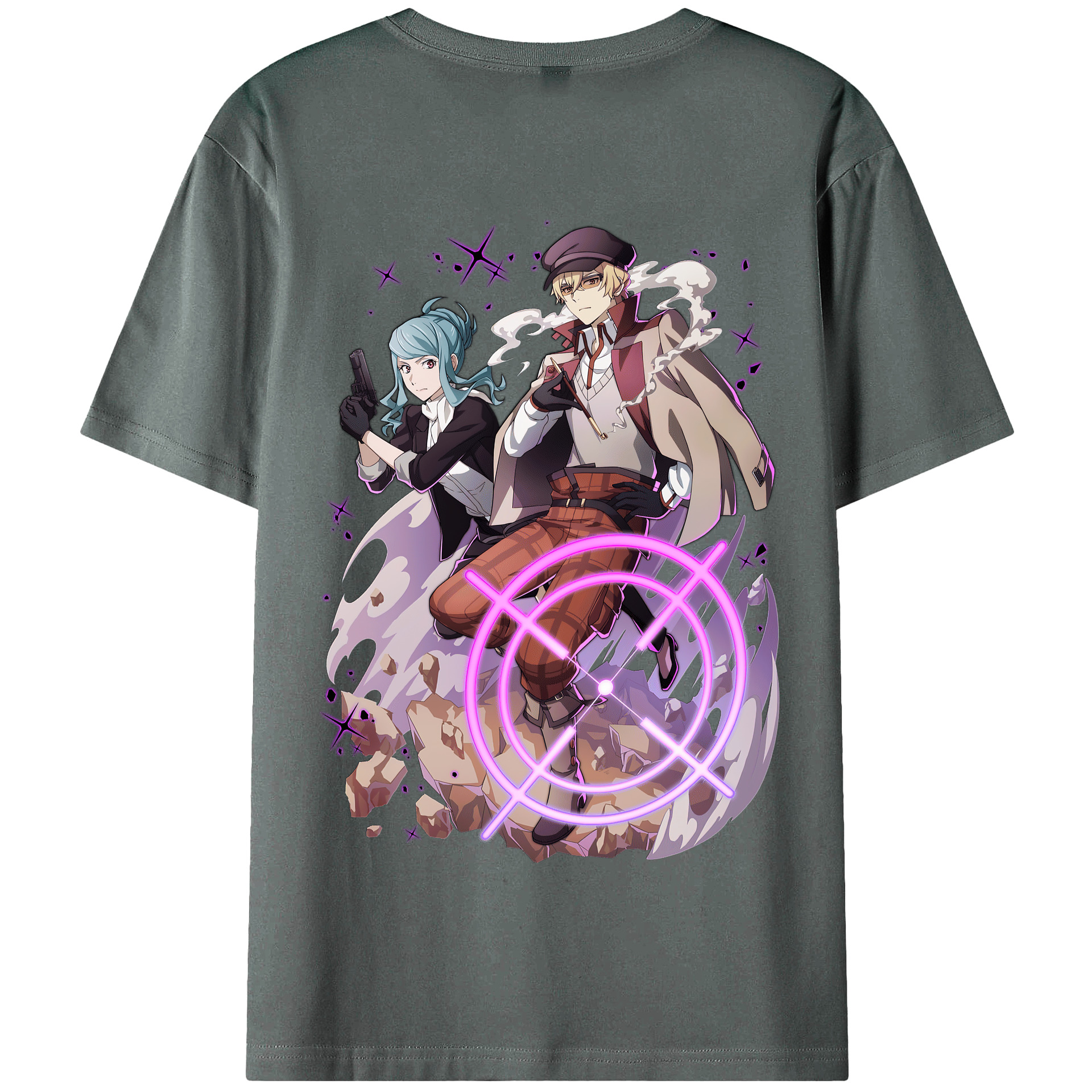 （画像用） 文豪ストレイドッグス Bungo Stray Dogs 綿100％半袖Tシャツ（背面プリント）